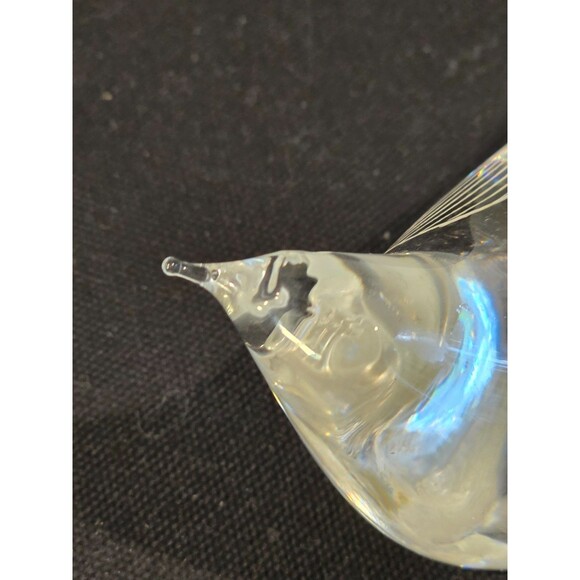Signed Kosta 97429 Paul Hoff Glass Bird – Swedish Art Glass – Vtg 1970s Figurine - Picture 4 of 9